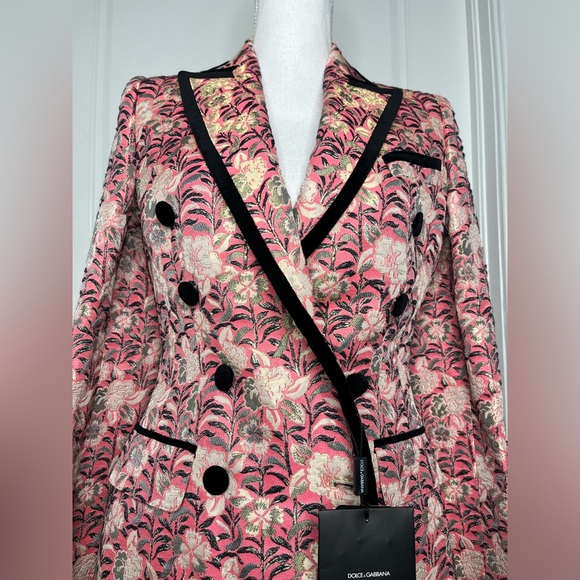 Vintage Dolce & Gabbana Red Raspberry Leather Coat Jacket - Picture 5 of 10